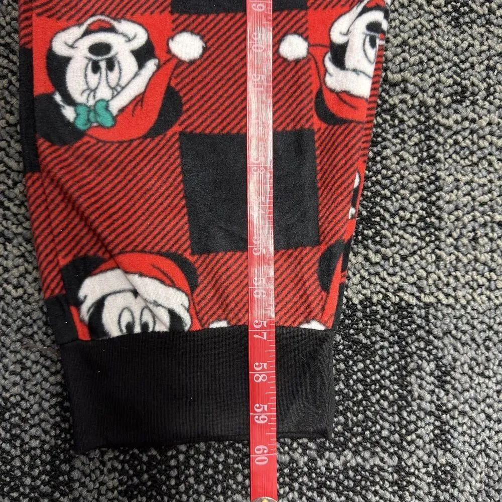 Disney Mickey Mouse Buffalo Plaid One Piece Pajamas L NWT - Picture 10 of 11